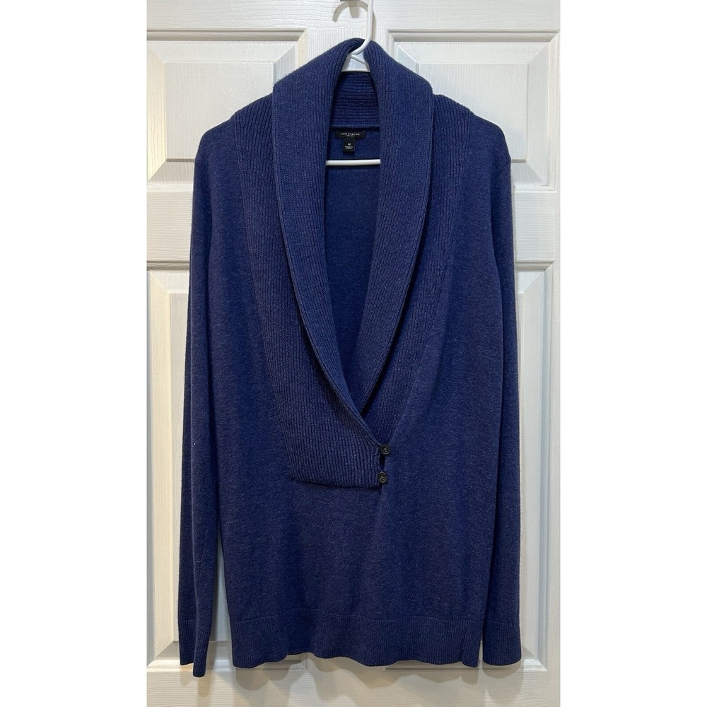 Ann Taylor Cashmere Infused Cowl Sweater Women Size M Academia Colorful Holiday
